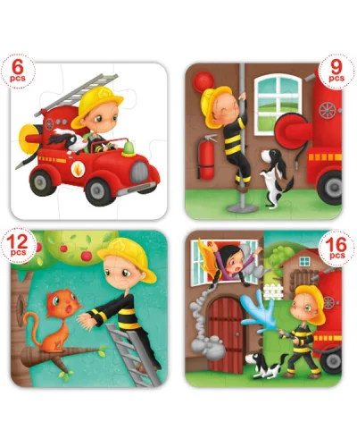 Puzzle progresivo Bomberos Eurekakids