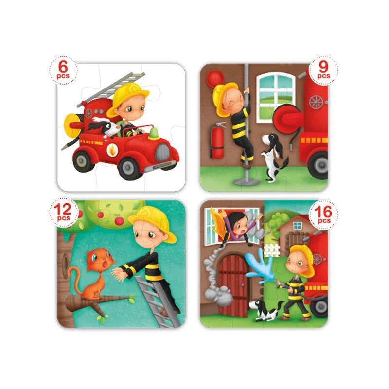 Puzzle évolutif Pompiers Eurekakids Puzzle évolutif Pompiers Eurekakids