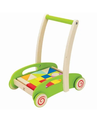 Baby walker with blocks from 12 months Hape