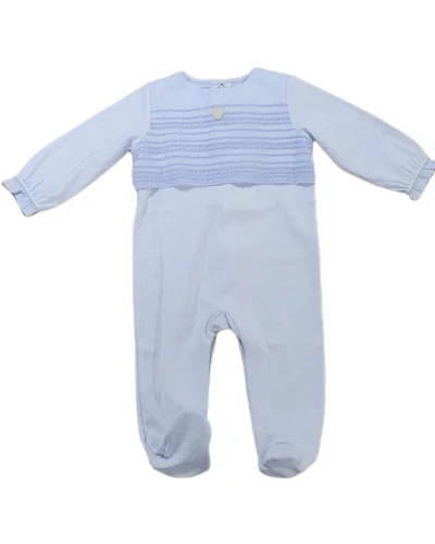 Pelele de algodón para niña 6 meses azul modelo AC 1 Pureté du bébé