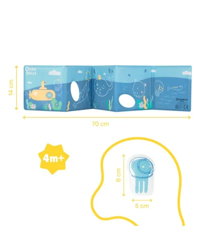 Livre de bain et marionnette avec stickers Badabulle