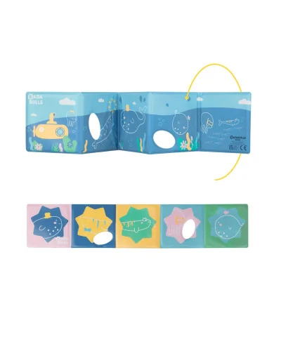 Livre de bain et marionnette avec stickers Badabulle