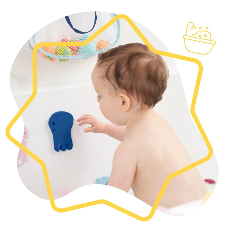 Livre de bain et marionnette avec stickers Badabulle - vue 2