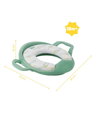 Réducteur de toilette avec poignée vert, dès 2 ans, Badabulle