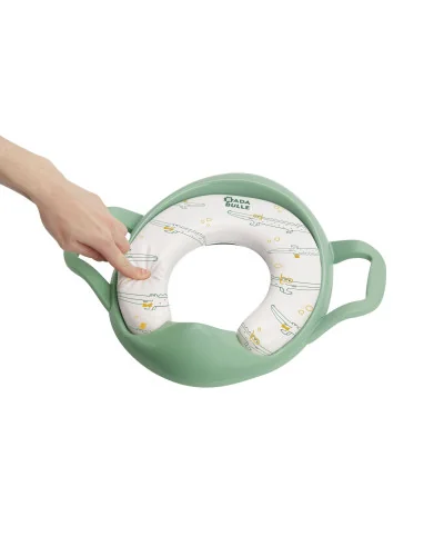 Réducteur de toilette avec poignée vert, dès 2 ans, Badabulle