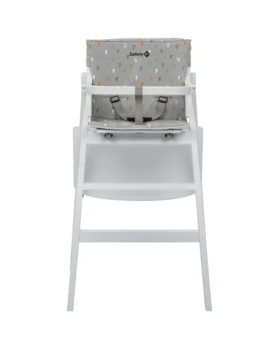 Chaise haute Nordik en bois avec coussin White/Warm Gray Bébé Confort