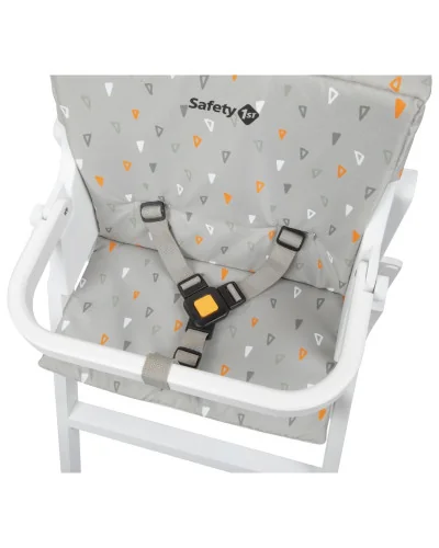 Chaise haute Nordik en bois avec coussin White/Warm Gray Bébé Confort