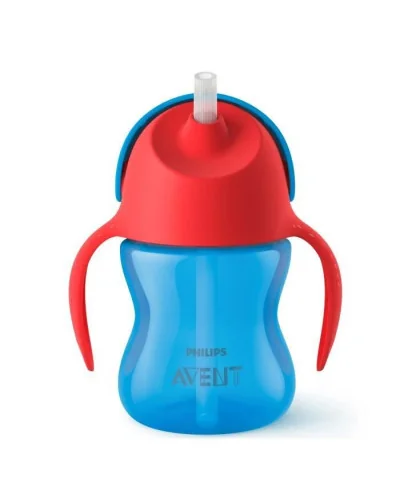 Tasse à Paille avec hanses 9 mois+ Bleu 200 ml Philips Avent