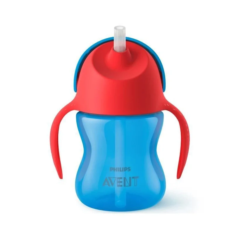 Tasse à Paille avec hanses 9 mois+ Bleu 200 ml Philips Avent