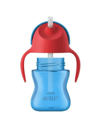 Tasse à Paille avec hanses 9 mois+ Bleu 200 ml Philips Avent
