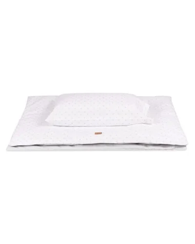 Funda nórdica y funda de almohada Dandelion gris 100 x 135 cm BonjourBébé Premium