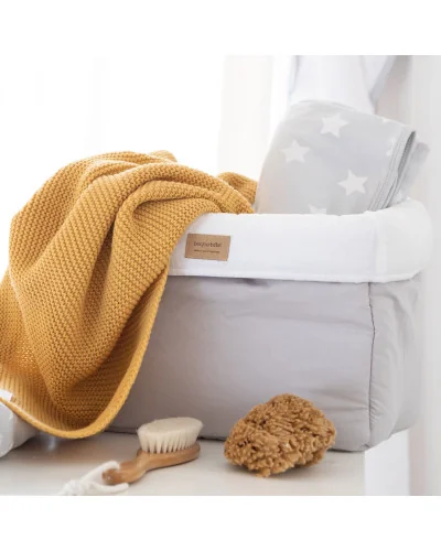 Cesto para la ropa gris para habitación de bebé BonjourBébé Premium