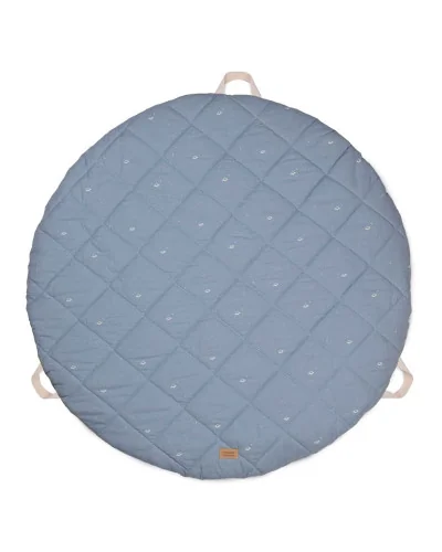 Tapis en coton Rocket bleu 90x90 BonjourBébé Premium