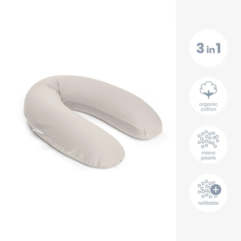 Détail du tissu Tetra Jersey Sand du coussin Buddy Doomoo