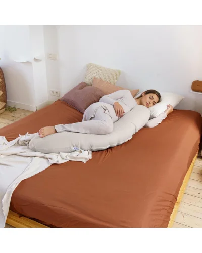 Coussin d’allaitement Buddy Tetra Jersey Sand Doomoo