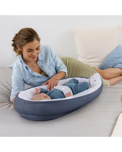 Réducteur de lit Cocoon Blue Grey Moon Doomoo