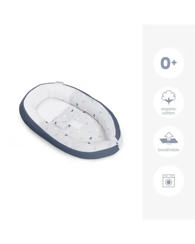 Cocoon baby nest Blue Grey Moon Doomoo