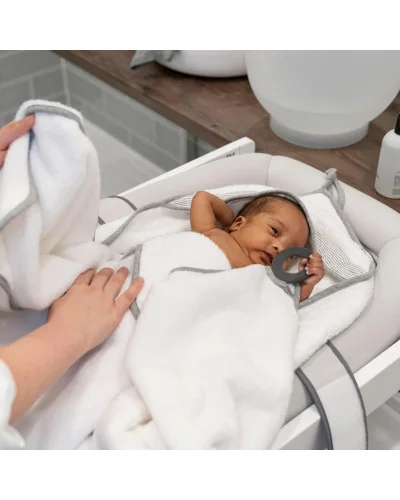 Cape de bain XL avec anneau de dentition Dry’n Play Doomoo