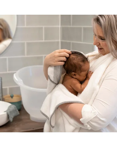 Cape de bain XL avec anneau de dentition Dry’n Play Doomoo