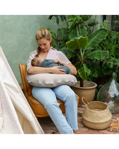 Softy nursing and maternity pillow Tetra Jersey Sand Doomoo