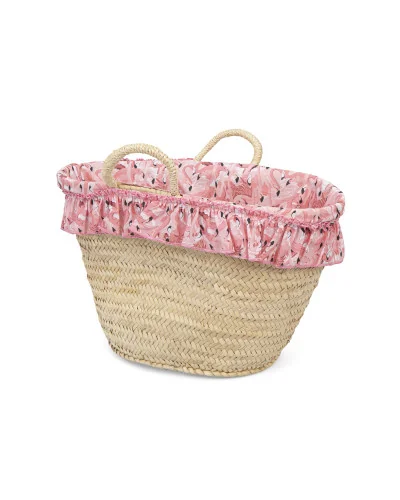 Bolso de playa de rafia Ternura camel Tutto Piccolo