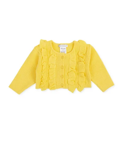 Chaqueta cárdigan niña Abrazo amarilla Tutto Piccolo