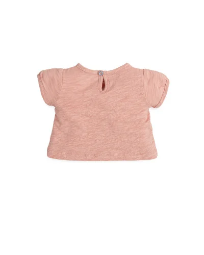 Afecto girls' jersey giraffe T-shirt petal Tutto Piccolo