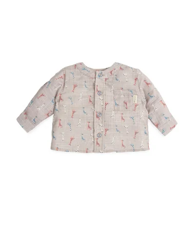 Camisa estampado jirafas arena Afecto niña Tutto Piccolo