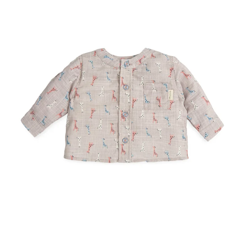 Camisa estampado jirafas arena Afecto niña Tutto Piccolo