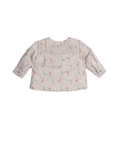 Camisa estampado jirafas arena Afecto niña Tutto Piccolo