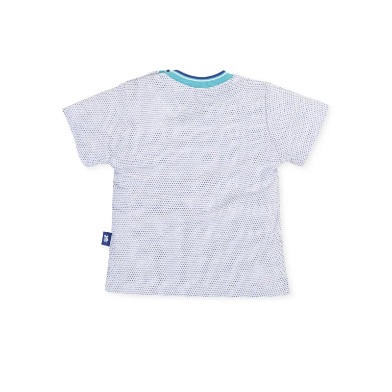T-shirt Garcon Emocion Bleu electrique Tutto Piccolo SS22