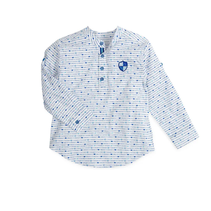 Chemise Garcon Emocion Bleu electrique Tutto Piccolo SS22