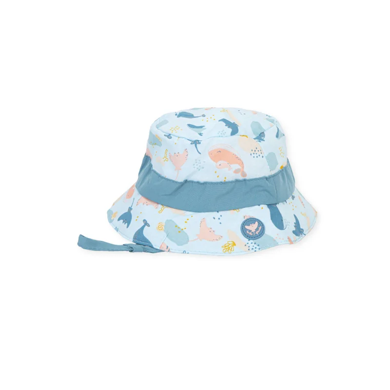Gorro bob con ballena aguamarina B.Serena Tutto Piccolo