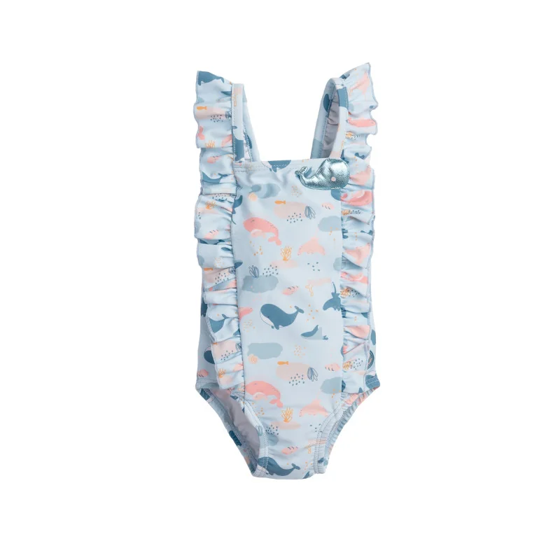B.Serena girls' swimsuit blue green Tutto Piccolo