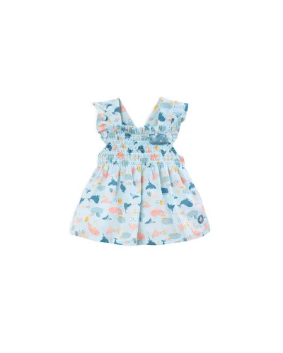 B.Serena girls' dress blue green Tutto Piccolo