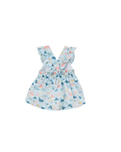 Vestido niña B.Serena azul verdoso Tutto Piccolo