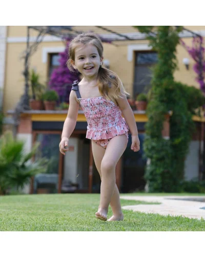 B.Ternura girls' swimsuit Petal Tutto Piccolo