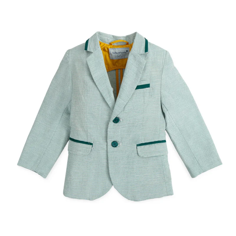 Euforia boys' striped blazer green Tutto Piccolo