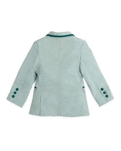 Euforia boys' striped blazer green Tutto Piccolo