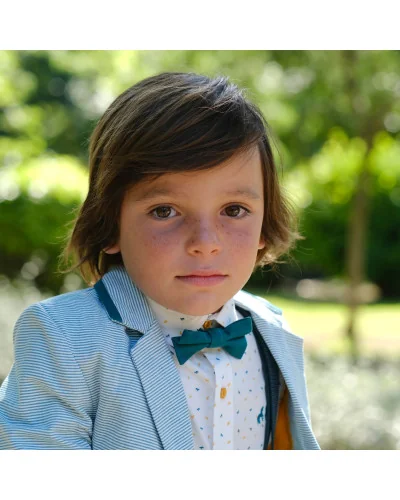 Euforia boys' striped blazer green Tutto Piccolo