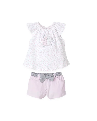Ilusion girls' 2-piece set pink Tutto Piccolo