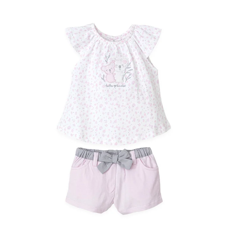 Conjunto 2 piezas niña Ilusion rosa Tutto Piccolo