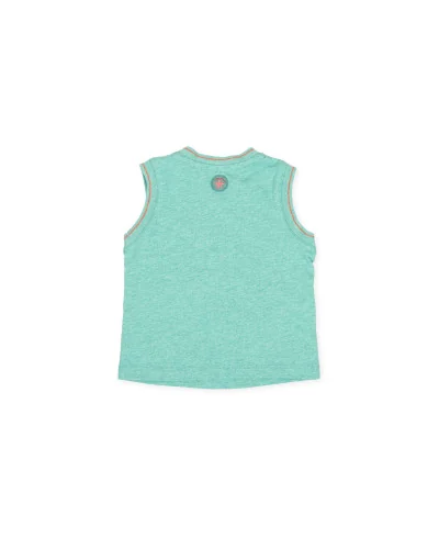 Sleeveless T-shirt 9 months green Tutto Piccolo