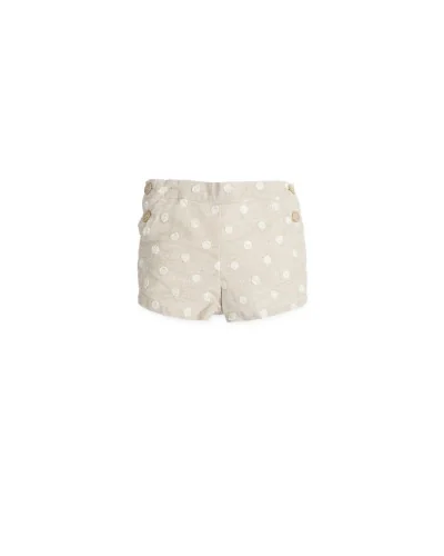 Pantalón corto de lino niño Encanto camel Tutto Piccolo