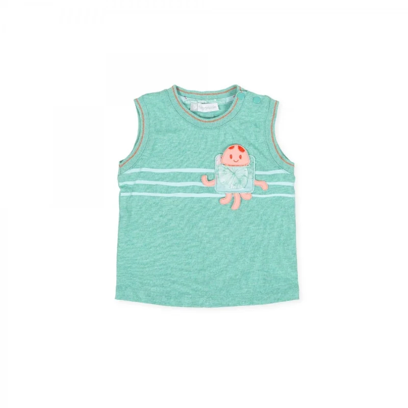 T-shirt vert sans manches 9Mois S20