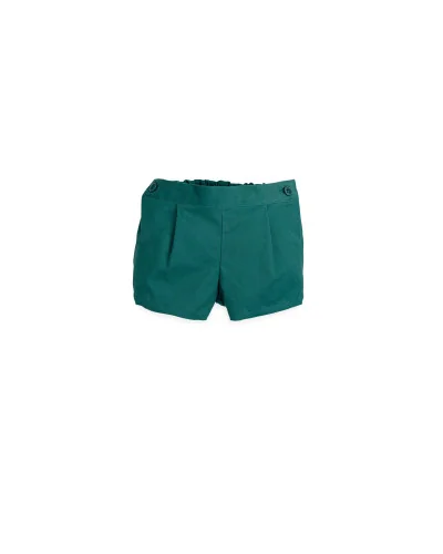 Pantalón corto bebé niño Esperanza verde oscuro Tutto Piccolo