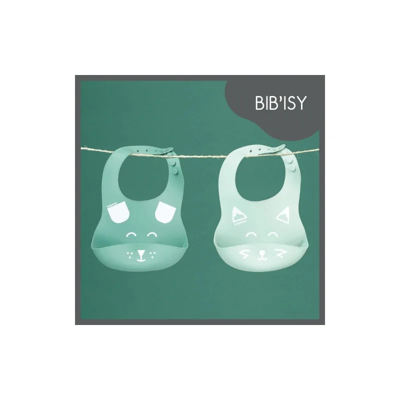 Bavoirs silicone bib isy x2 Babymoov | la maison du bebe