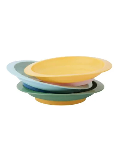 Assiettes antidérapantes, lot de 3, Badabulle