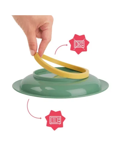 Assiettes antidérapantes, lot de 3, Badabulle