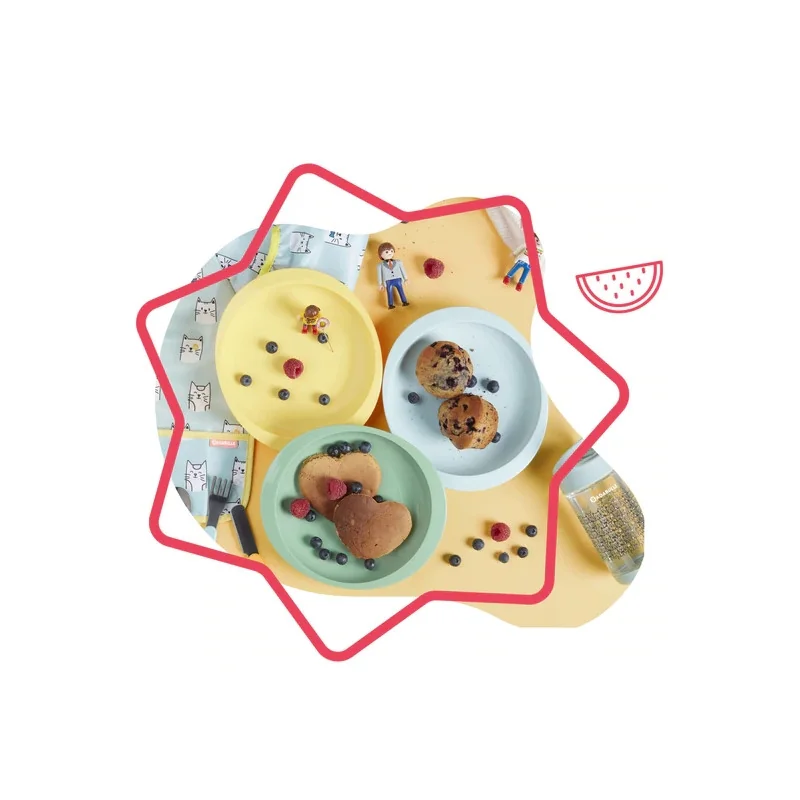 Assiettes antidérapantes, lot de 3, Badabulle - vue 2